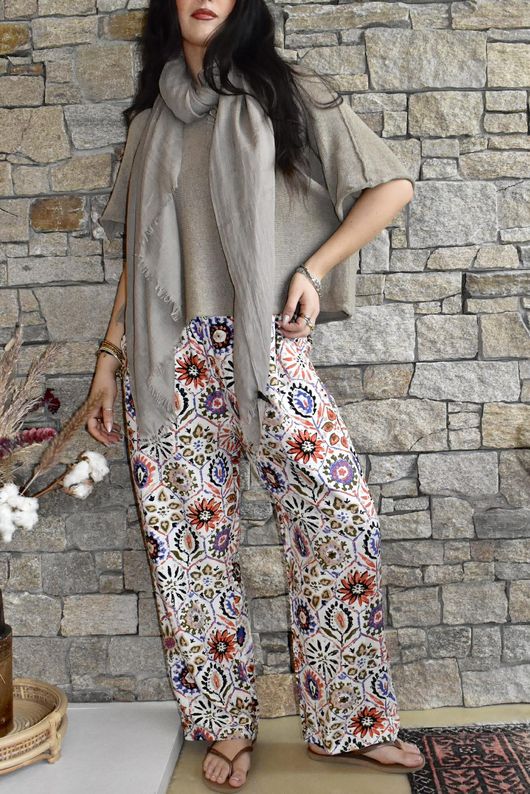 Riad Nights Relaxed Barrel Pant Black
